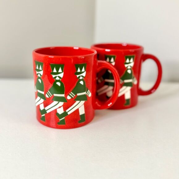 Set of 2 - Vintage Waechtersbach West Germany Nutcracker Christmas Mugs - Picture 2 of 8